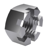 BS 1768 - Hexagon slotted nuts, double chamfered