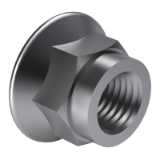 DIN ≈6926 - Prevailing torque type hexagon flange nuts, non-metallic insert